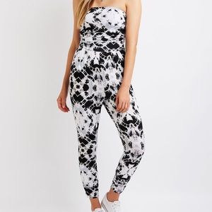 B&W tie dye pantsuit